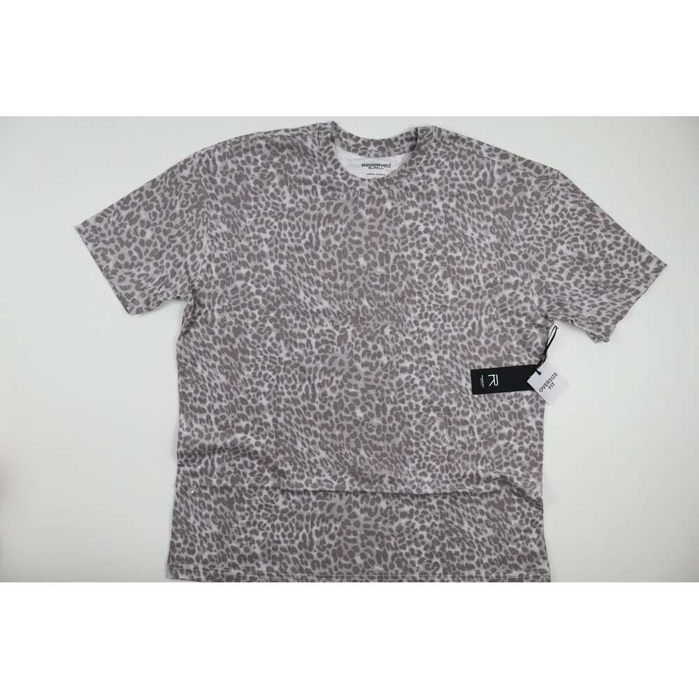 Reserved Supply T-Shirt Premium Oversize Leopard White Gray XL Cotton NWT